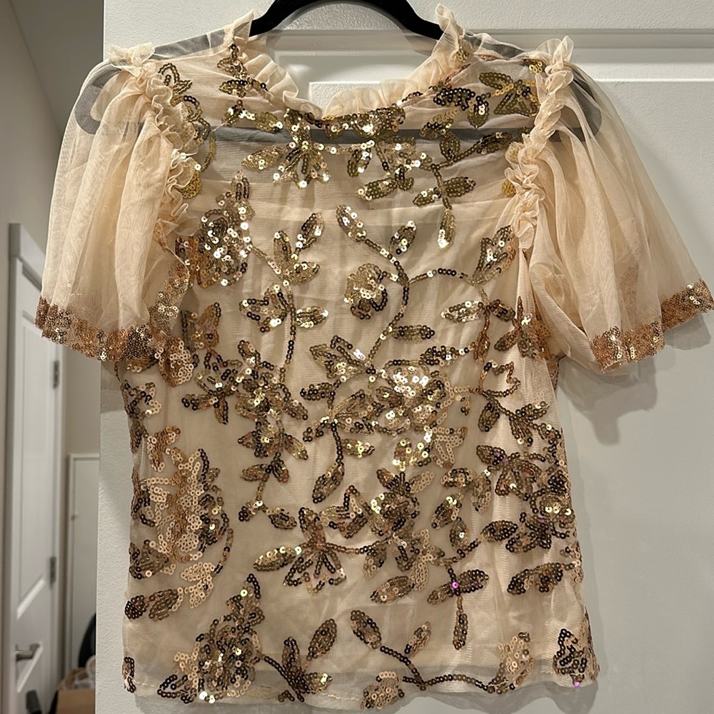 Sequin dress shirt